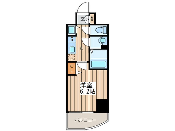 ﾌﾟﾚｻﾝｽ北堀江(805)の物件間取画像